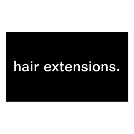 Hair Extensions Business Card Templates (front side)