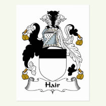 Hair Family Crest Postcard