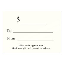 hair gift card business card