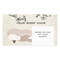 hair girl business cards