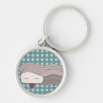 hair girl keychains