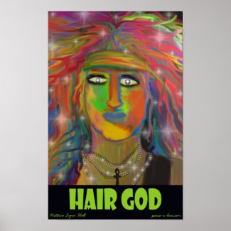 Hair God Art Poster print