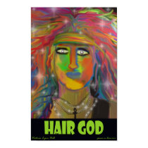 Hair God Art Poster posters