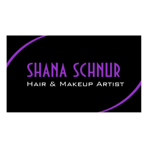 Hair & Makeup Business Card (front side)