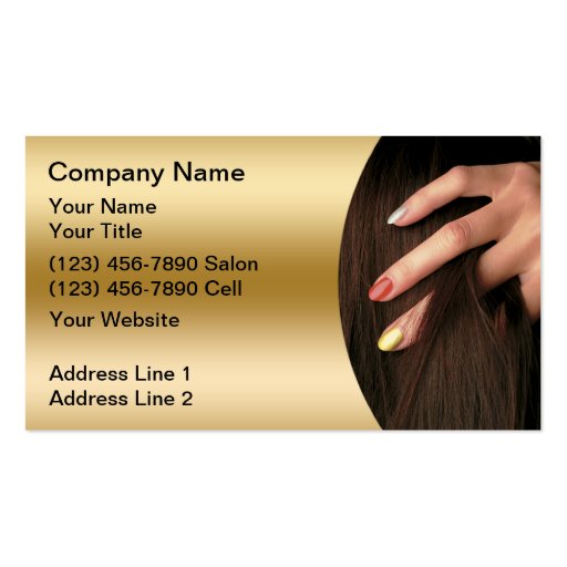 Hair Nail Salon Business Cards (front side)