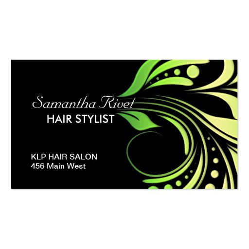 Hair Salon Appointment Business Card (front side)