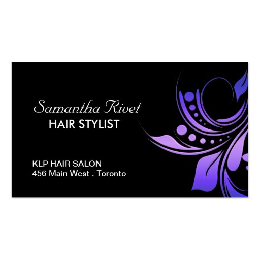 Hair Salon Appointment Business Card (front side)