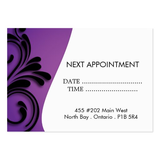 HAIR SALON BUSINESS & APPOINTMENT CARD BUSINESS CARD TEMPLATES (back side)