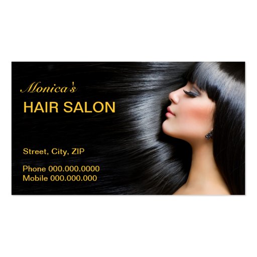 Hair Salon Business Card (front side)