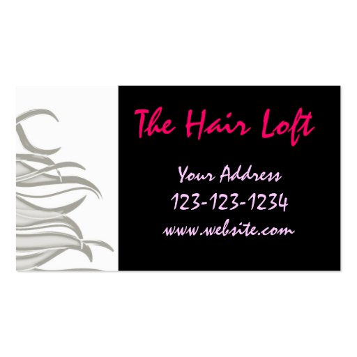 Hair Salon Business Card (back side)