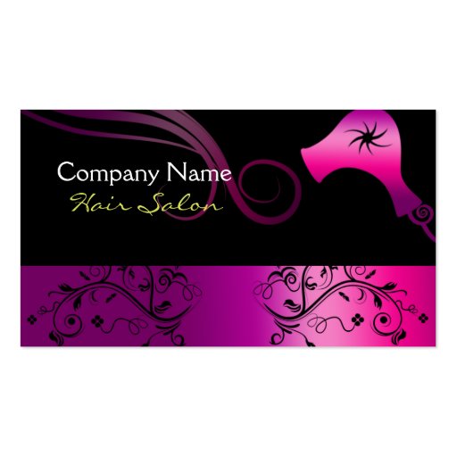 Hair Salon business card (front side)