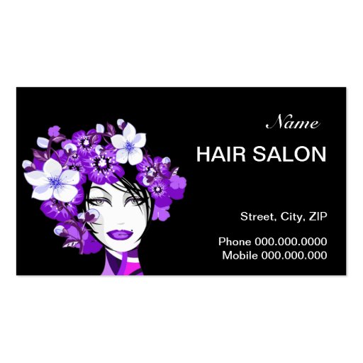 Hair Salon Business Card (front side)