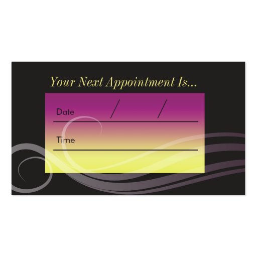 Hair salon business card (back side)