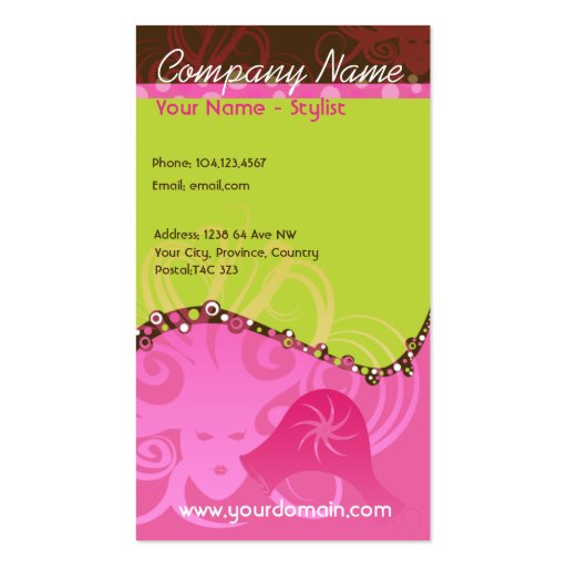 hair salon business card templates (front side)