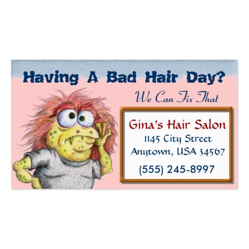 Hair Salon Business Card Templates (front side)