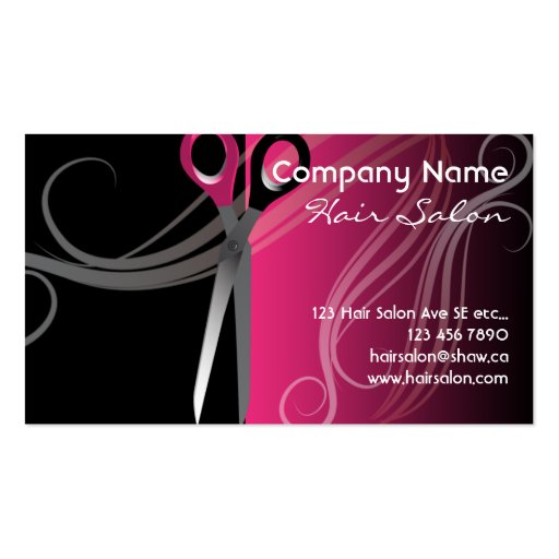 hair salon business cards (front side)