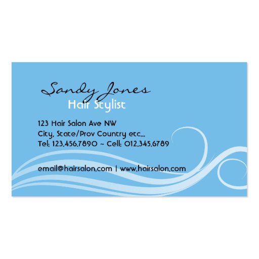 hair salon business cards (back side)