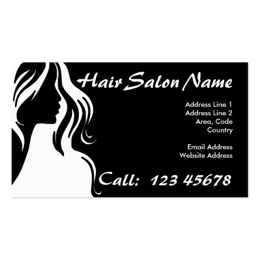 Hair Salon Business Theme Collection Business Card Template (front side)