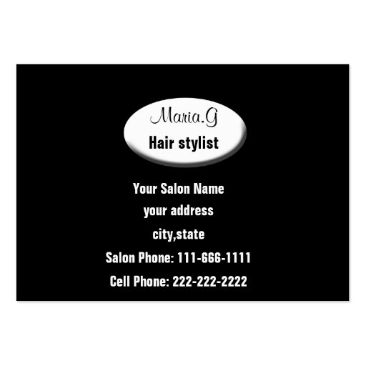 Hair Salon businesscards Business Card (back side)