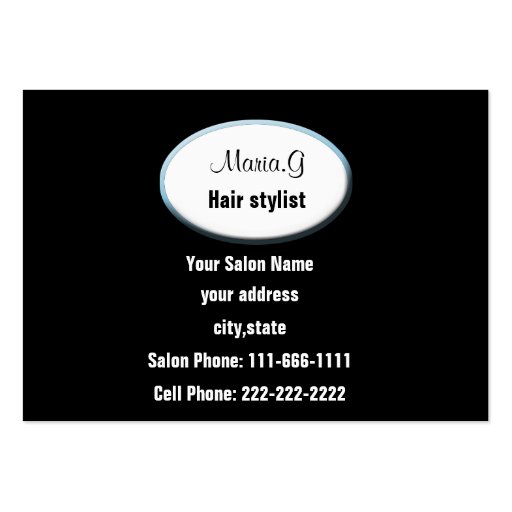 Hair Salon businesscards Business Card Template (back side)