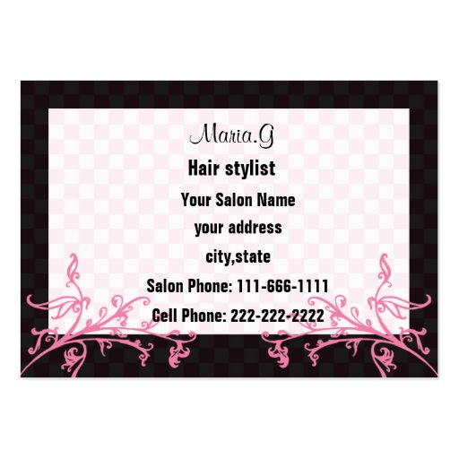 Hair Salon businesscards Business Card Templates (back side)