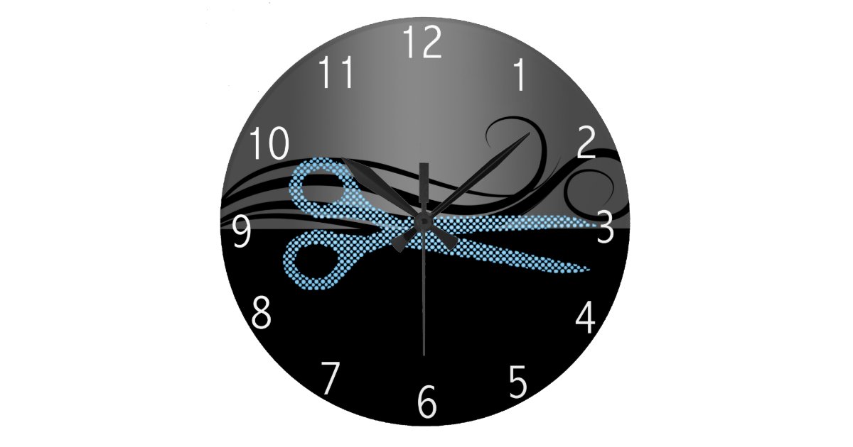 hair salon clock Zazzle