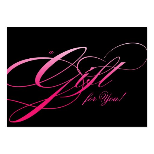 Hair Salon Gift Certificate Black Pink Business Cards (front side)