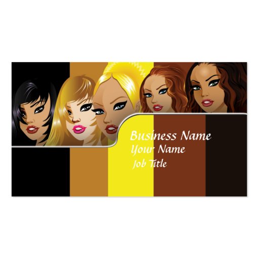 Hair Salon Hairdresser Business Card (front side)