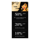 Hair Salon Marketing Cards Gold Eyelash Ethnic rack cards