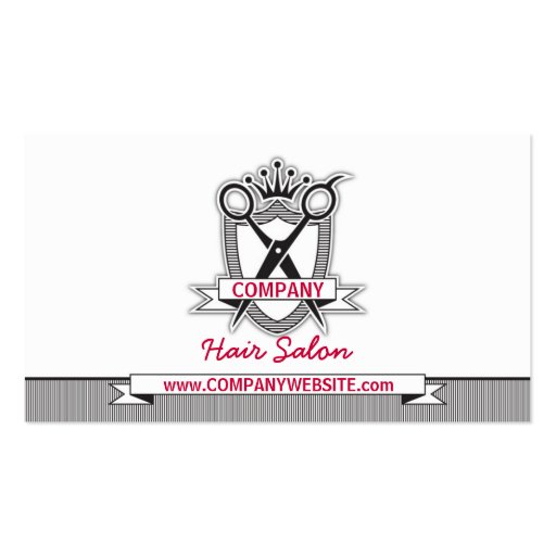 Hair Salon Professional Modern Business Card (front side)