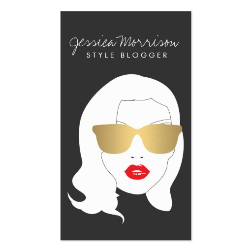 Hair Salon, Style Blogger, Beauty Girl III Business Card (front side)