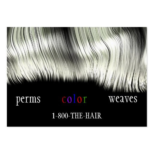 Hair Salon Style Business Cards (front side)
