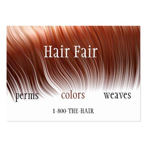 Hair Salon Style Business Cards - Customized (front side)