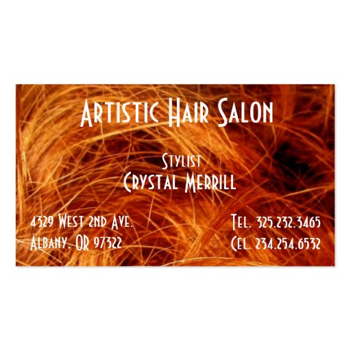 Hair Salon Stylist beauty Business Card Templates (front side)