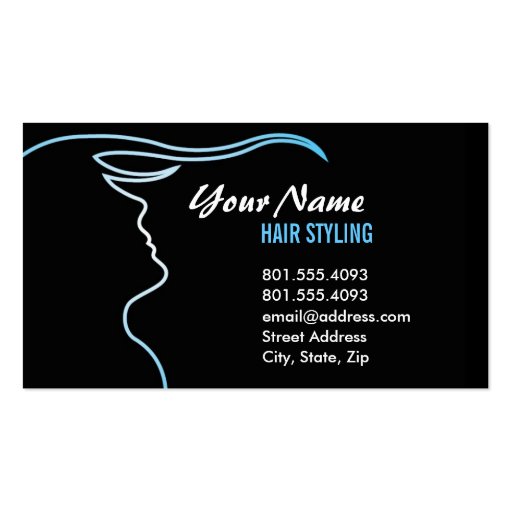 Hair Styling / Salon Business Card (front side)