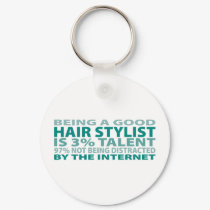 Hair Stylist 3% Talent keychains