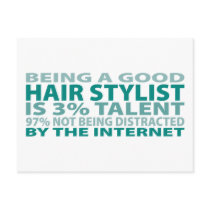 Hair Stylist 3% Talent postcards