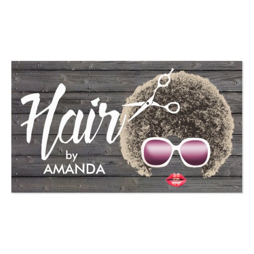 Hair Stylist African American Natural Hair Wood Business Card Zazzle