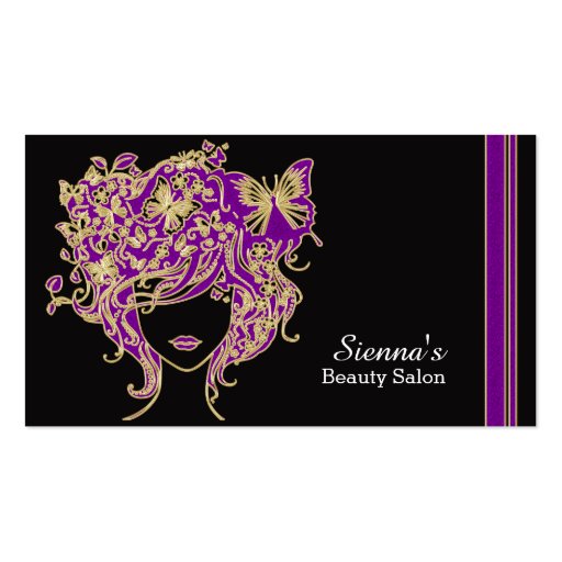 Hair stylist appointment card business card template (front side)
