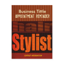 Hair Stylist Appointment Reminder postcards