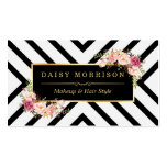 Hair Stylist Beauty Salon Gold Vintage Floral Business Card