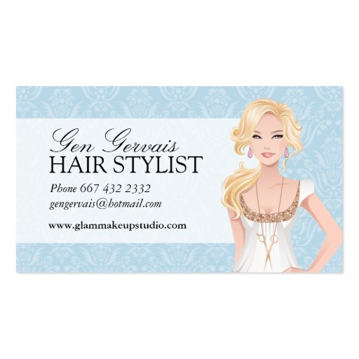 Hair Stylist Business Card (front side)