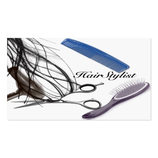 hair stylist business card (front side)