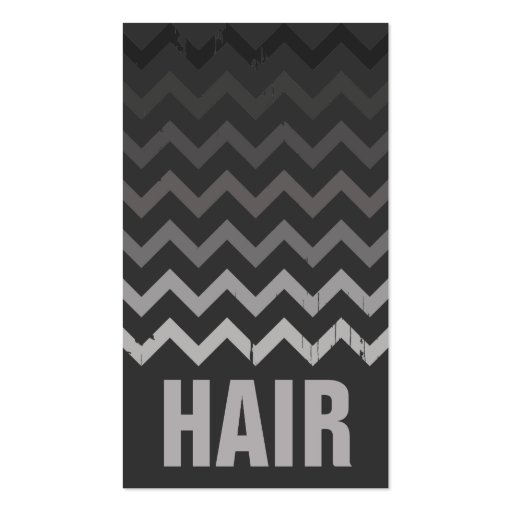 Hair Stylist Business Card - Cracked Gray Ombre (front side)