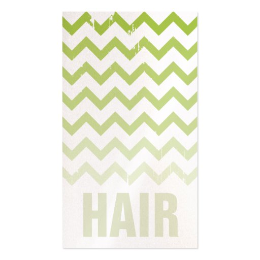 Hair Stylist Business Card - Cracked Green Ombre (front side)