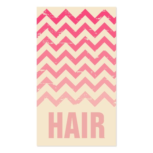 Hair Stylist Business Card - Cracked Pink Ombre (front side)