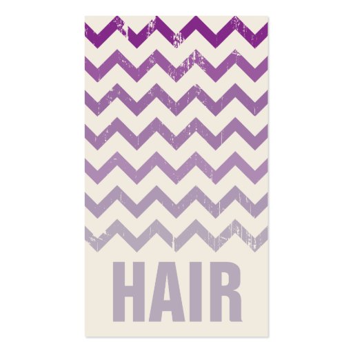 Hair Stylist Business Card - Cracked Purple Ombre (front side)