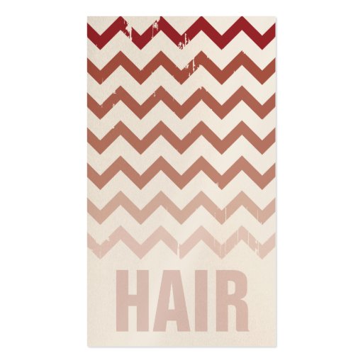 Hair Stylist Business Card - Cracked Red Ombre (front side)