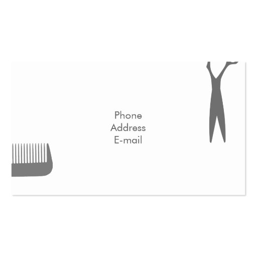Hair Stylist Business Card Template (back side)