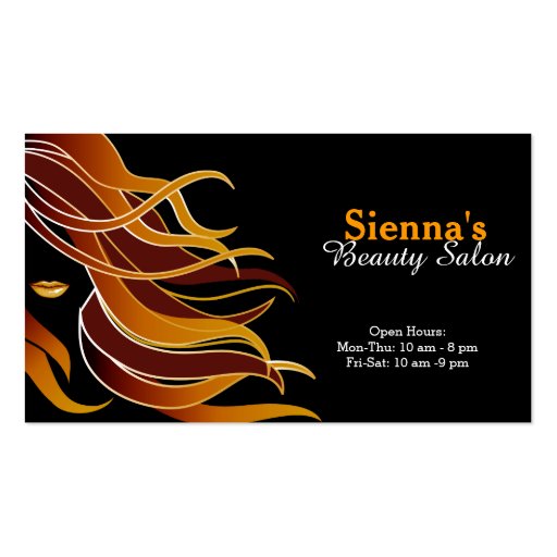 Hair stylist business card templates (front side)